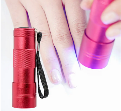 Lampa unghii UV 12 LED-uri, portabila, pentru uscare rapida, rosu